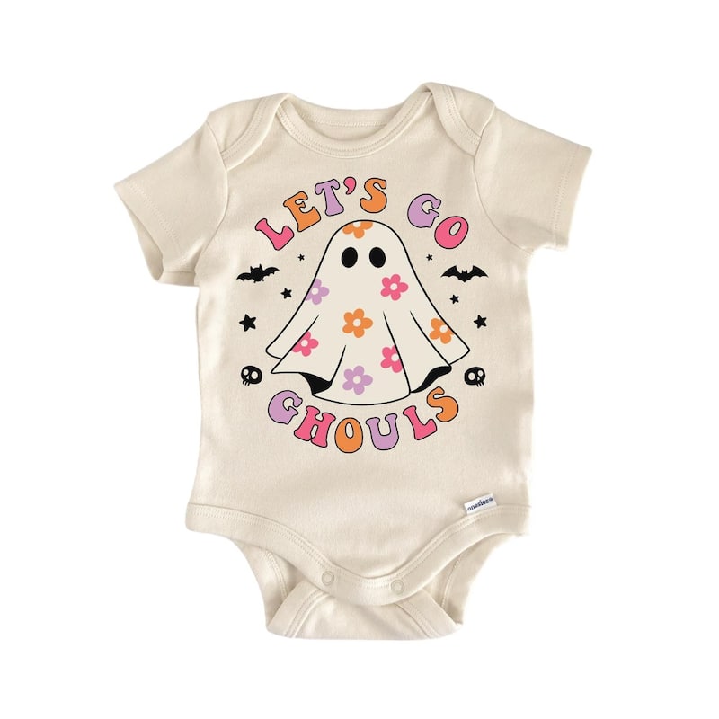 Lets Go Ghouls Halloween - Baby Boy Girl Clothes Infant Bodysuit Funny Cute Newborn - White - 0-3M