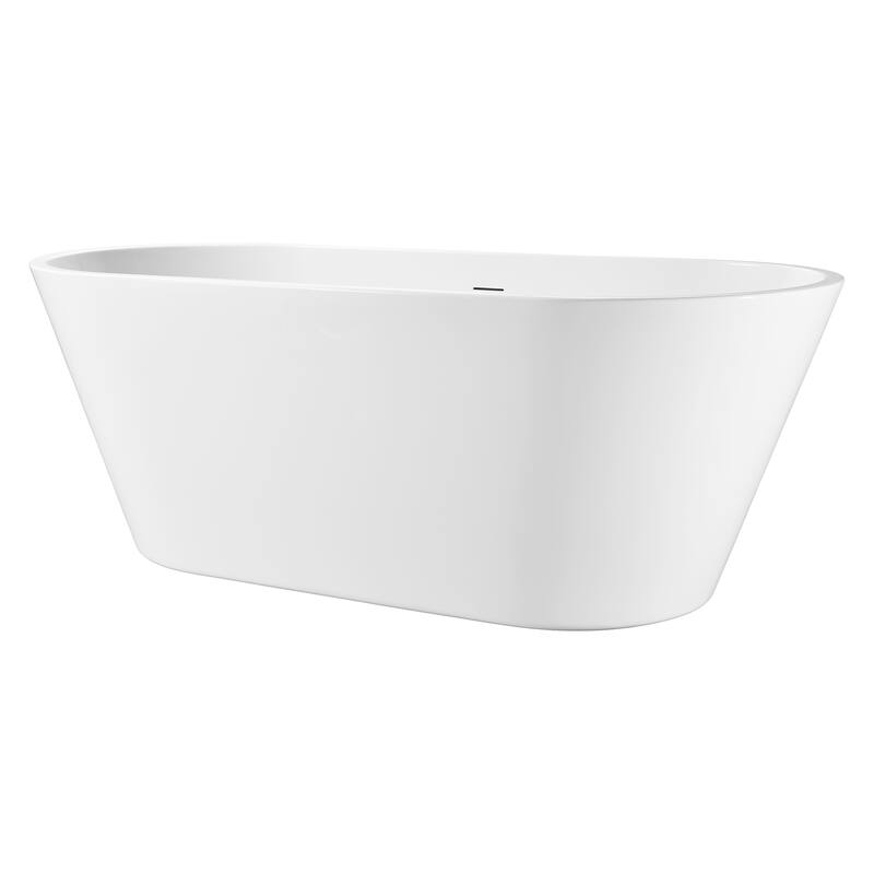 Freestanding Pure Acrylic Sheet Bathtub With Drainage and Overflow