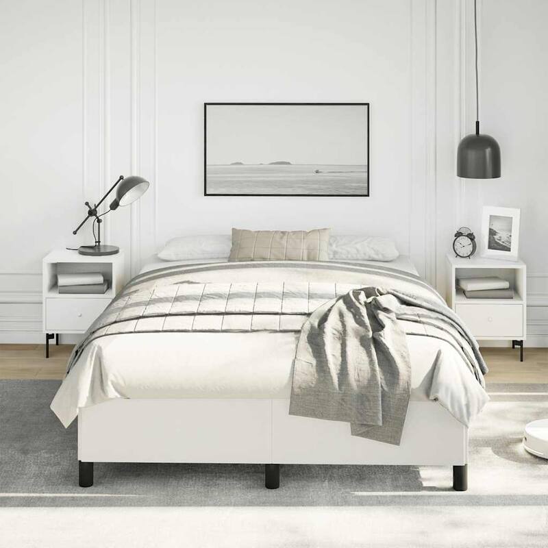 vidaXL Bed Frame, Faux Leather, No Mattress
