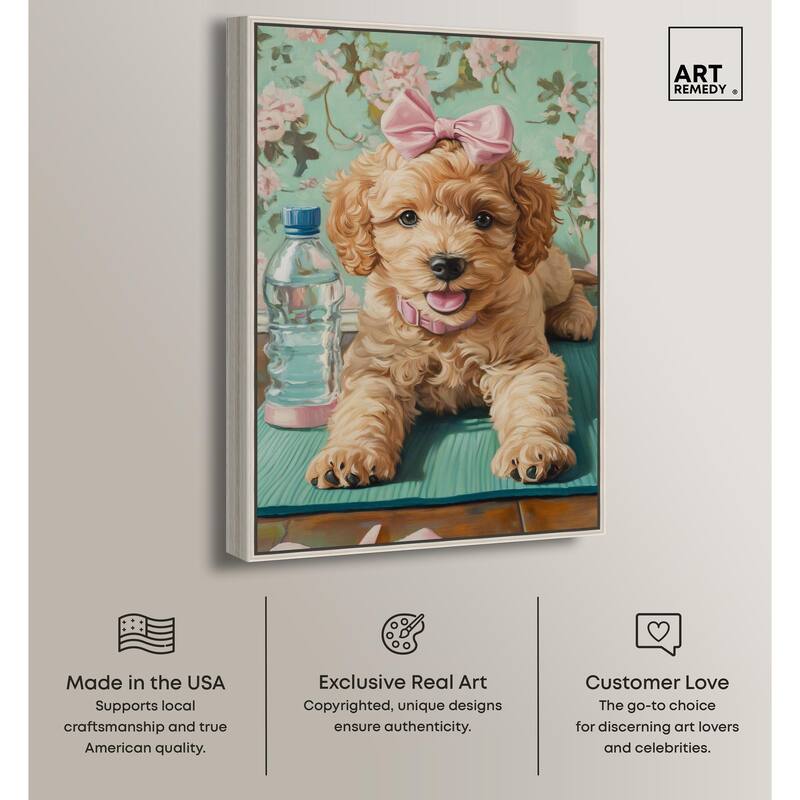 Goldendoodle Dainty Yoga Canvas by Art Remedy