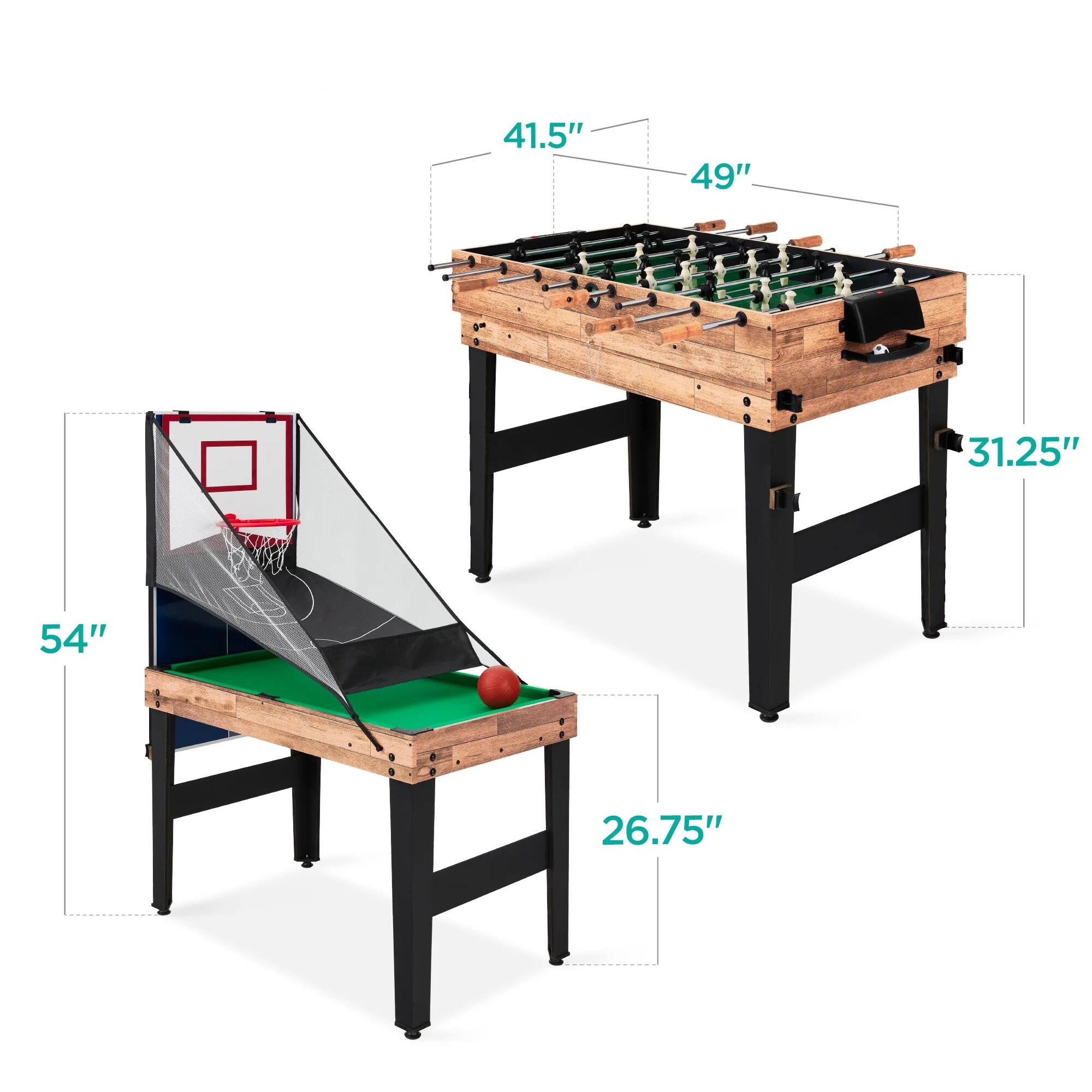 13in1 Game Table Set w/ Ping Pong, Foosball, Basketball, Air Hockey