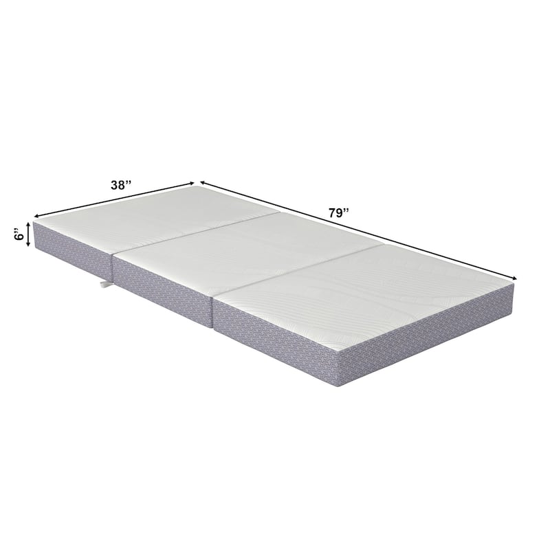 AFI, CoolSoft Size 6" Memory Foam Folding Mattress