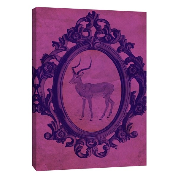 Ptm Images 9 105884 Ptm Canvas Collection 10 X 8 Framed Gazelle In Violet Giclee Animals Art Print On Canvas