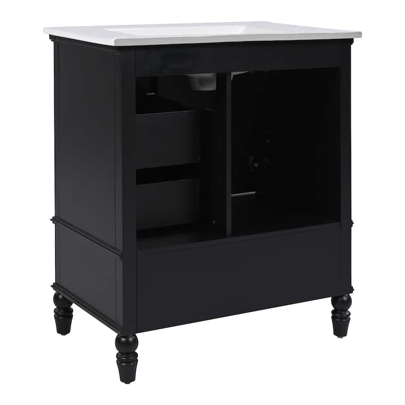 Christopher Knight Home Solvane 30" Bathroom Vanity with Ceramic Sink - 30.00" Lx 18.5" W x 34.4" H