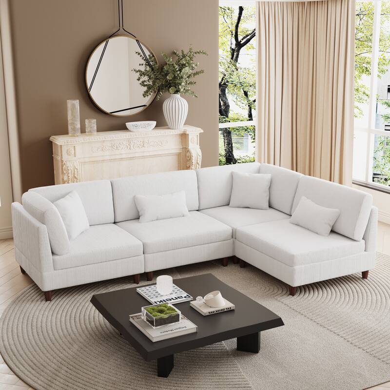 Multi-Combination Couch Modular Corduroy Sectional Sofa