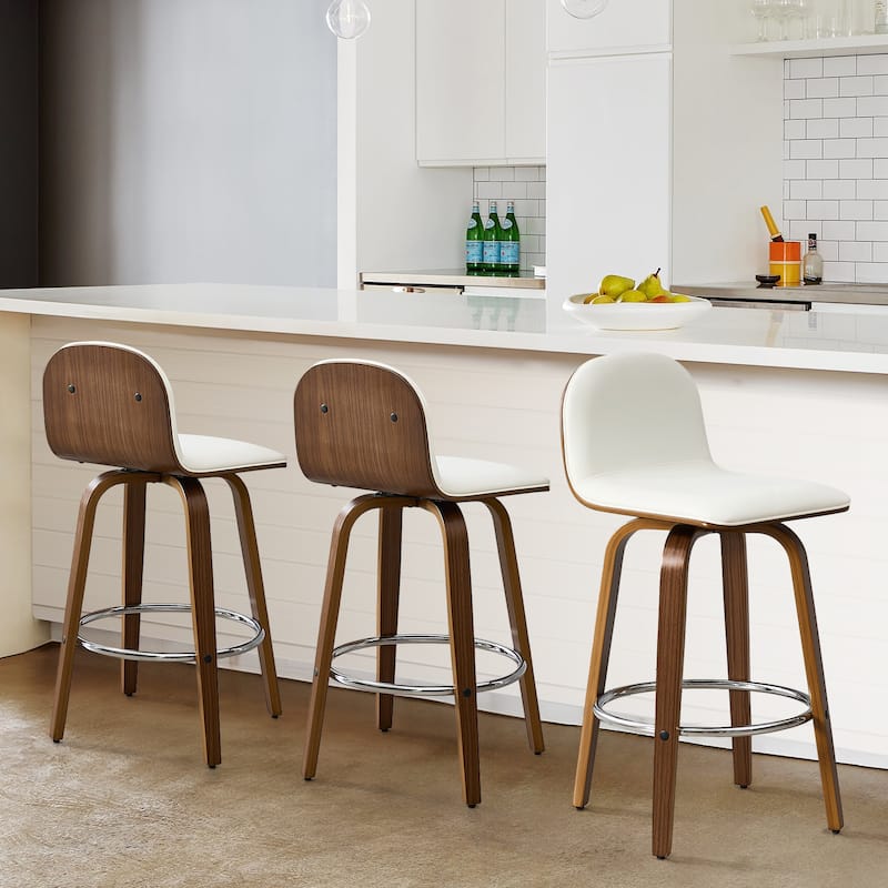 Upholstered Wood Swivel Bar Stools/ Counter Stool