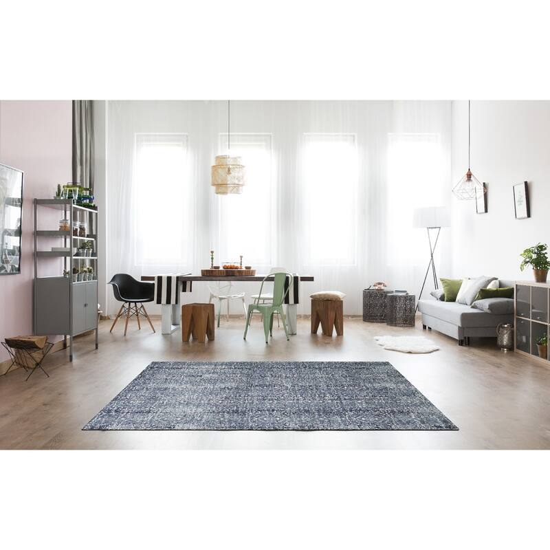 Noori Rug High-low Westfield Philip Rug - 7'8" x 10'0" - Blue/Teal Green