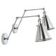 preview thumbnail 31 of 43, Elliot 7" Adjustable Arm Metal LED Wall Sconce, Chrome by JONATHAN Y
