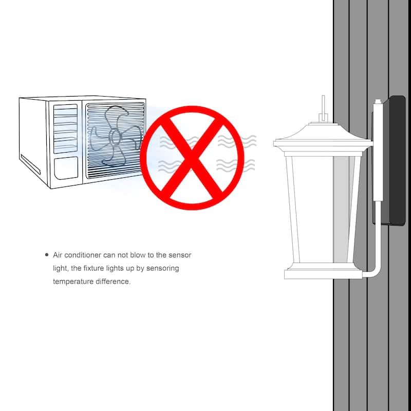 C Cattleya 1-Light Matte Black Dusk to Dawn Outdoor Wall Light