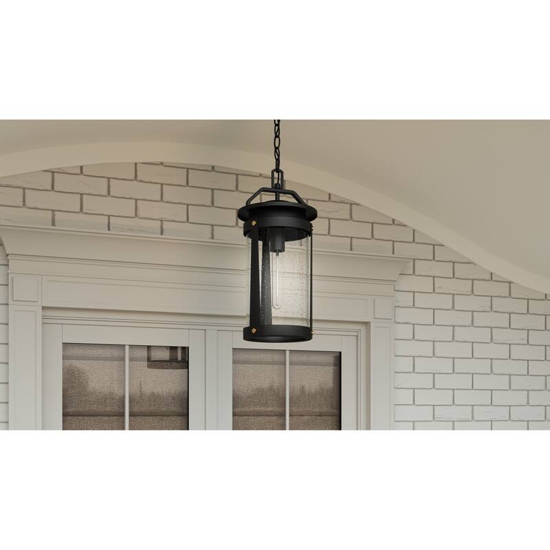 Clifton 1-Light Earth Black Outdoor Hanging Lantern