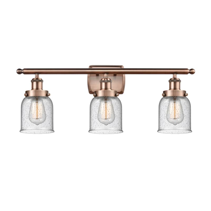 Innovations Lighting 916-3W-12-26 Bell Vanity Bell 3 Light 26" Wide - Antique Copper / Seedy