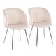 preview thumbnail 104 of 131, Silver Orchid Harding Upholstered Dining Chairs (Set of 2) - N/A Cream/Chrome