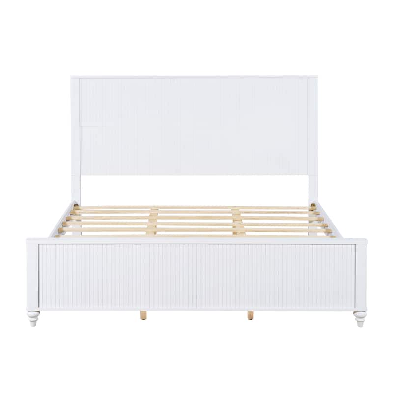 Christopher Knight Home - Modern Wooden Bed Frame with Headboard and Footboard