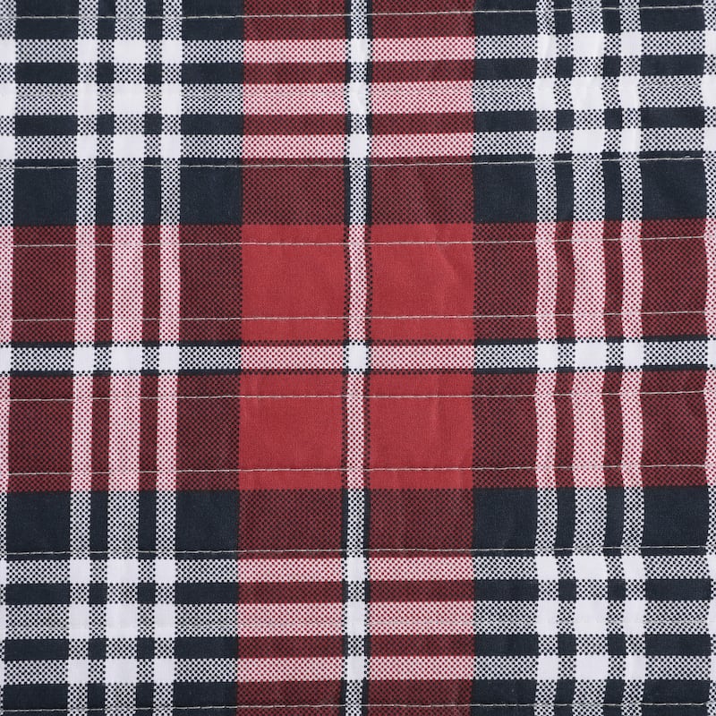 Tommy Hilfiger Collegiate Tartan Cotton Blue Quilt Set