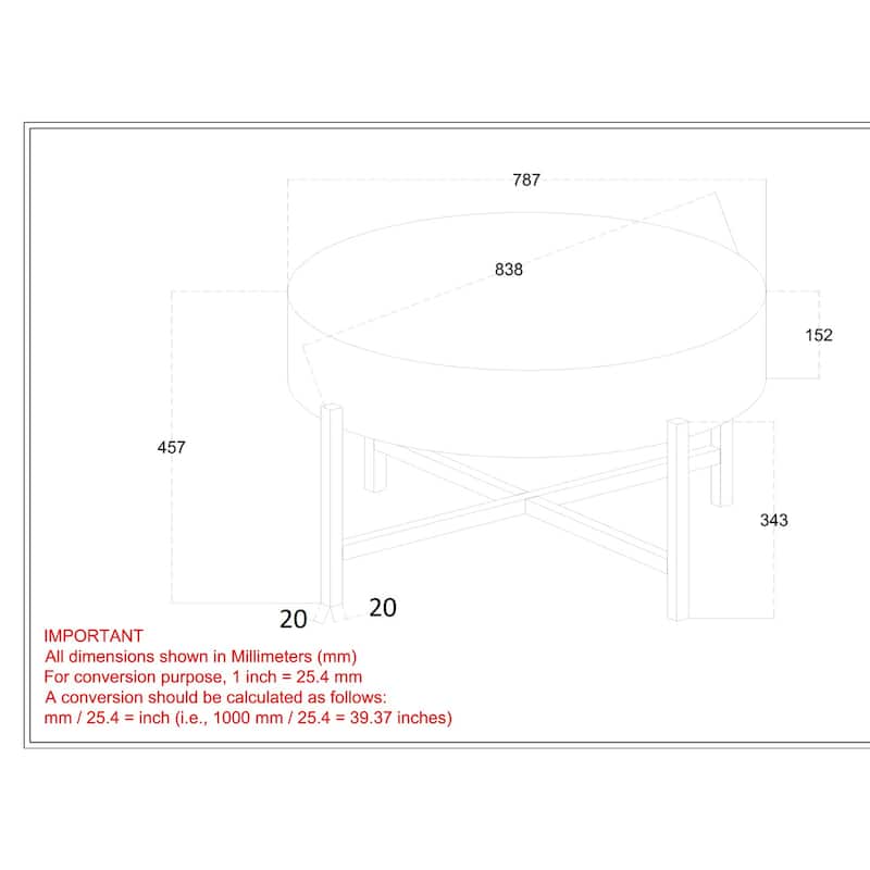 Contemporary Solid Wood Coffee Table in Natural