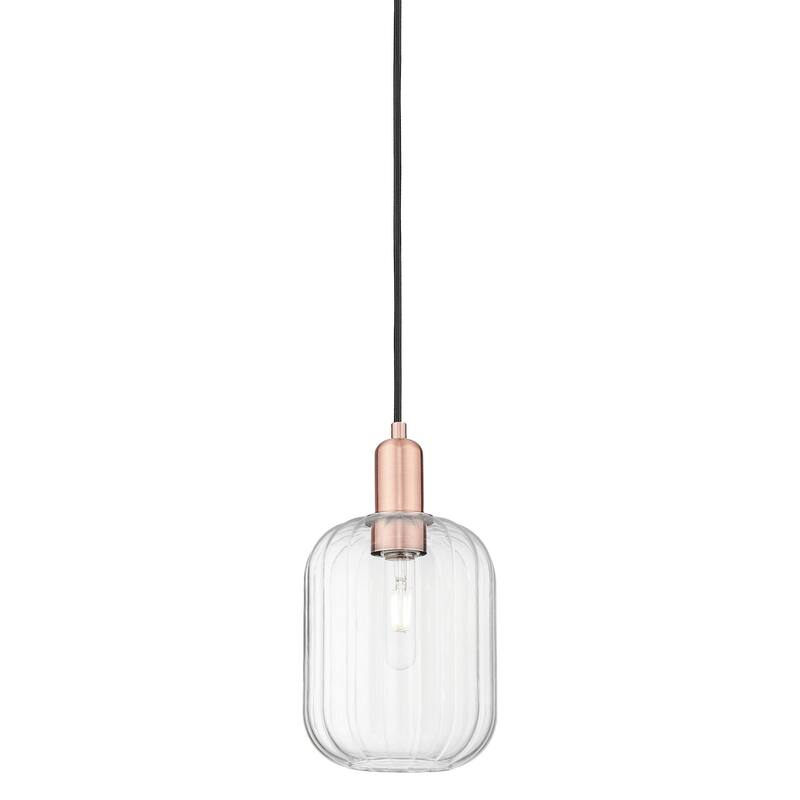 Innovations Lighting 716-1P-13-7 Preston Pendant Preston 7" Wide Mini - Antique Copper / Clear
