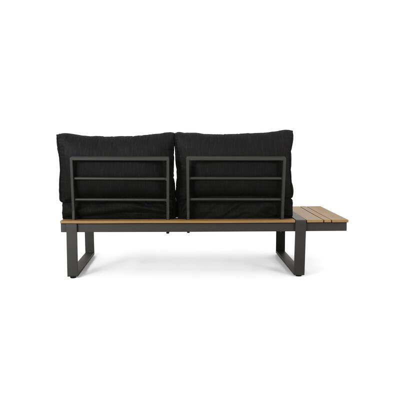 Sterling Aluminum 4-piece Sofa Set with Cushions by Christopher Knight Home