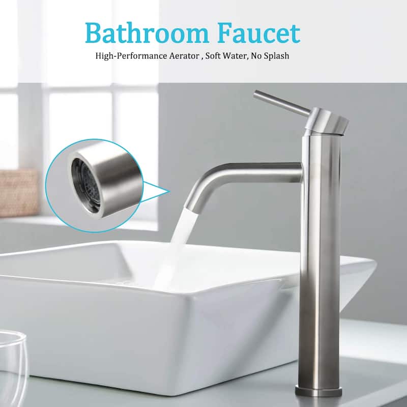 Bathlet Vessel Single Handle Bathroom Sink Faucet