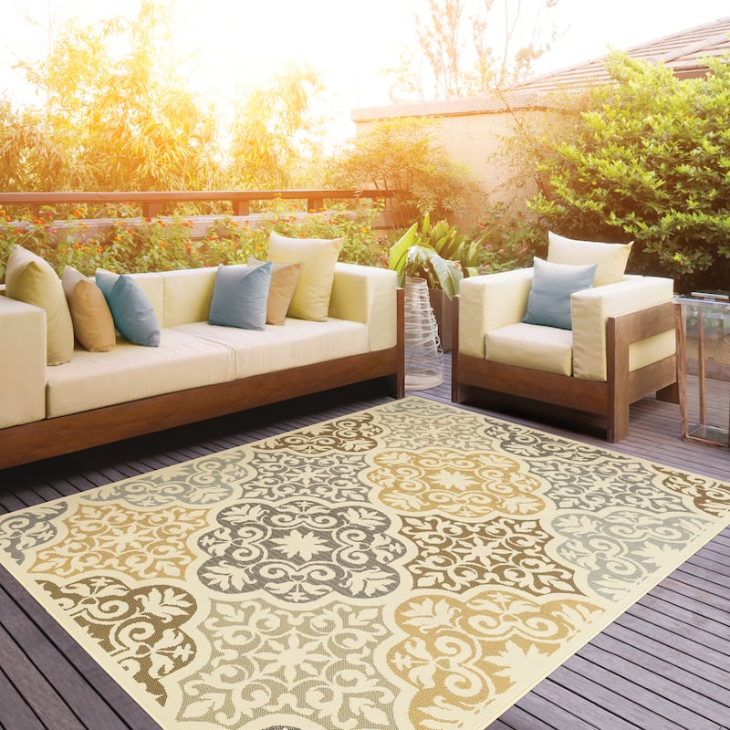 Vista Home Boden Moroccan Ivory/ Grey Indoor/ Outdoor Area Rug