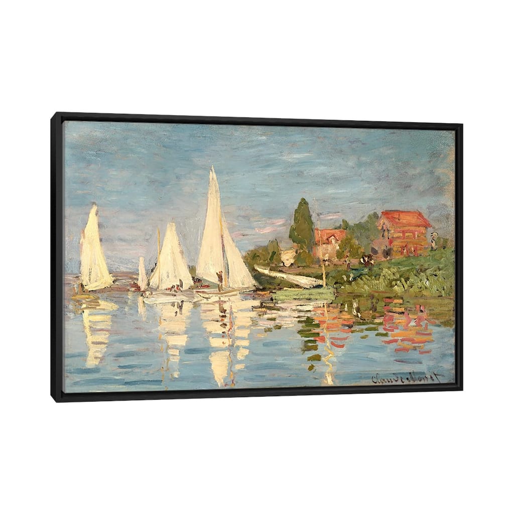 iCanvas "Regatta at Argenteuil, c.1872 " by Claude Monet Framed Canvas Print