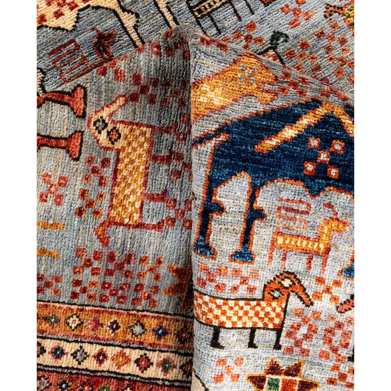 Serapi One-of-a-Kind Hand-Knotted Area Rug - Gray - 4' 2" x 5' 10"