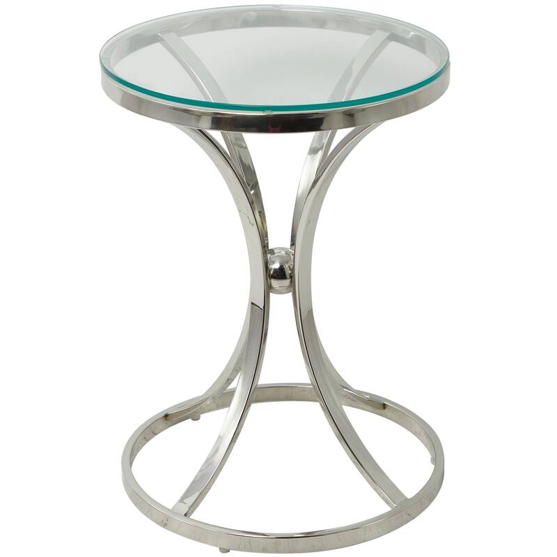 Stainless Steel Contemporary Accent Table