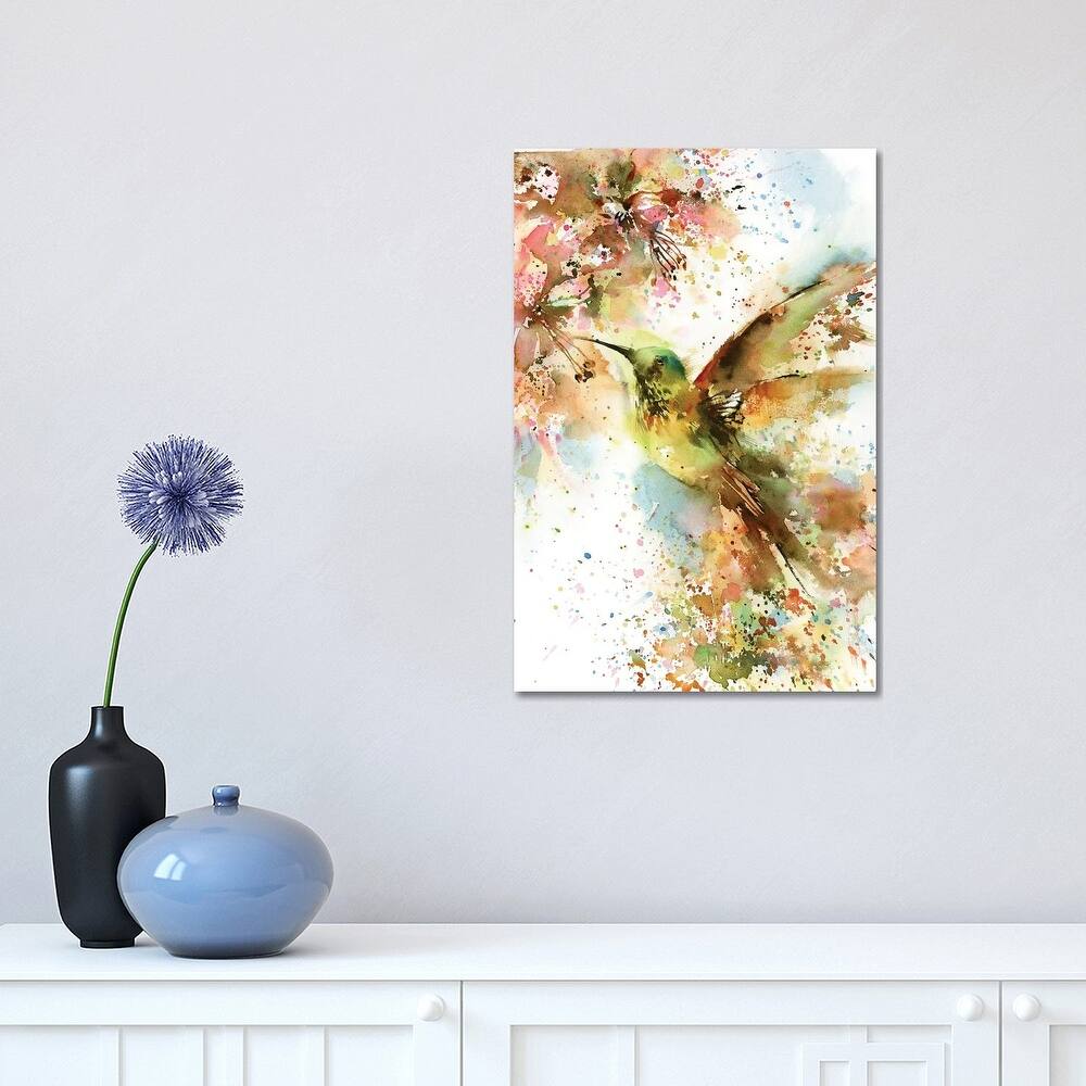 iCanvas "Hummingbird In Bright Colors" by Sophie Rodionov Canvas Print