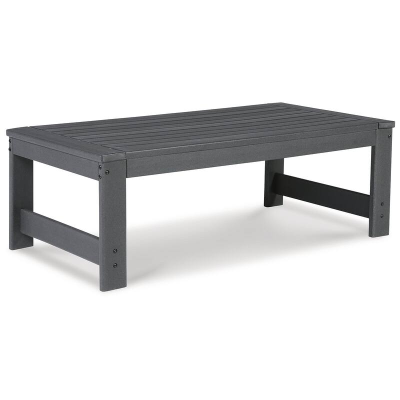 Signature Design by Ashley Amora Outdoor Poly All Weather Coffee Table - 48" W x 23.5" D x 16.7" H