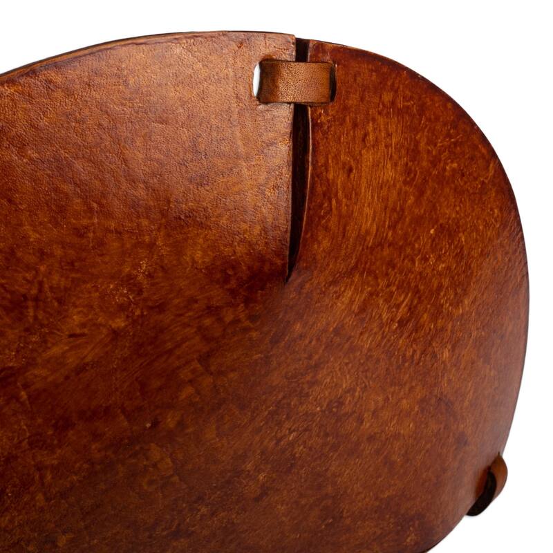 Novica Handmade Colonial Florals Tooled Leather Catchall