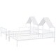preview thumbnail 5 of 22, Metal Double Twin Size Platform Beds with House-shaped Headboard and a Built-in Nightstand, Two Shared Bed with Storage Shelves