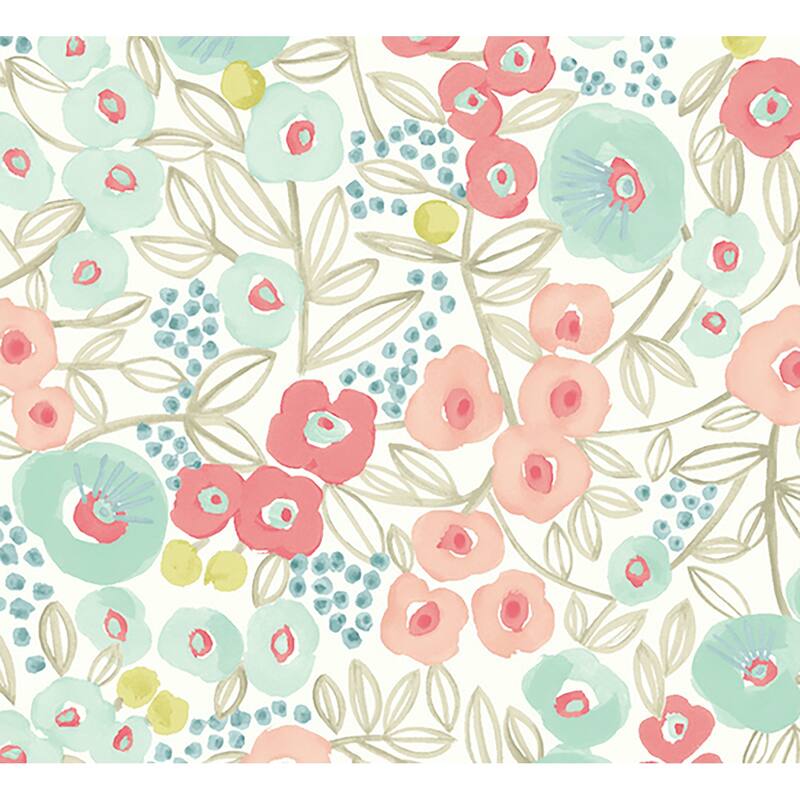 Flora Coral Garden Wallpaper