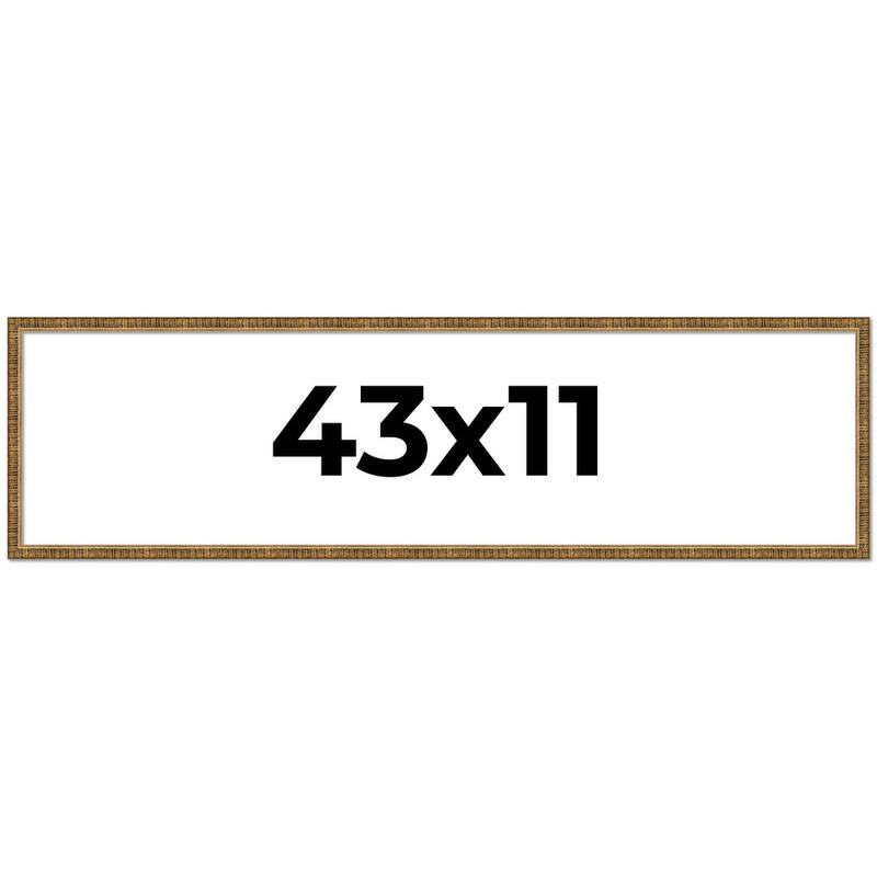 43x11 Frame Gold Solid Wood Picture Frame - Complete Modern Photo