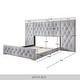 preview thumbnail 4 of 23, CraftPorch 3 Piece Bedroom Nightstands Set Luxurious Velvet Tufted Platform Bed