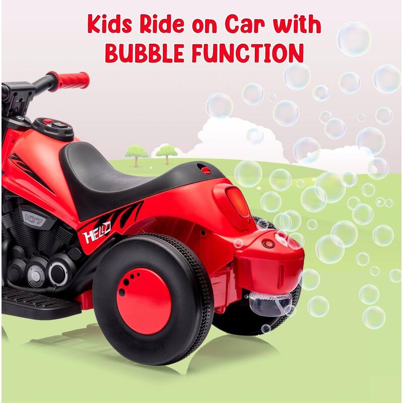 Kids Electric Motorcycle with Bubble Function