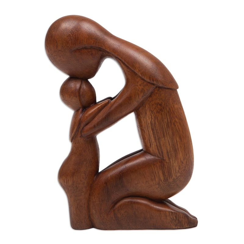 Novica Handmade Lucky Daughter Wood Statuette