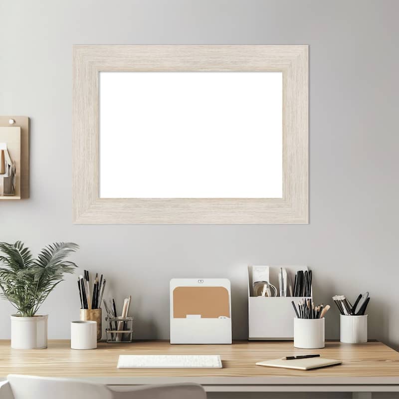 Amanti Art Hardwood Chocolate Framed Dry Erase Magnetic Board