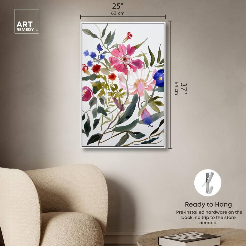 Watery Petals I Canvas by Art Remedy