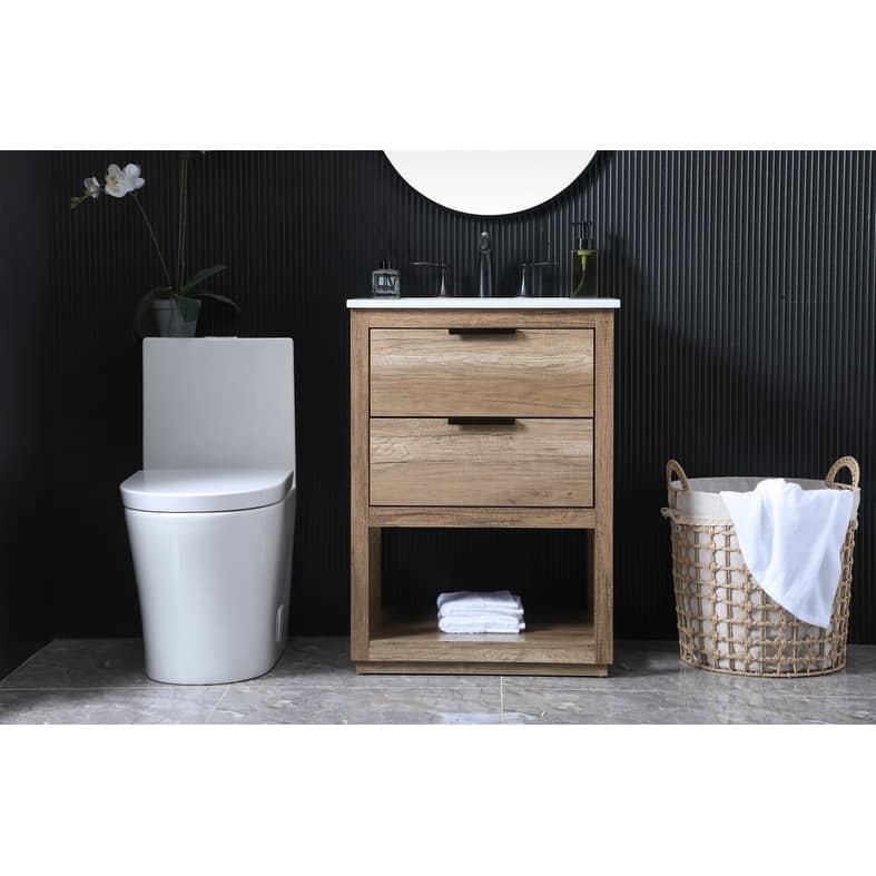 Elegant Lighting VF19224 Larkin 24" Free Standing Single Basin Vanity