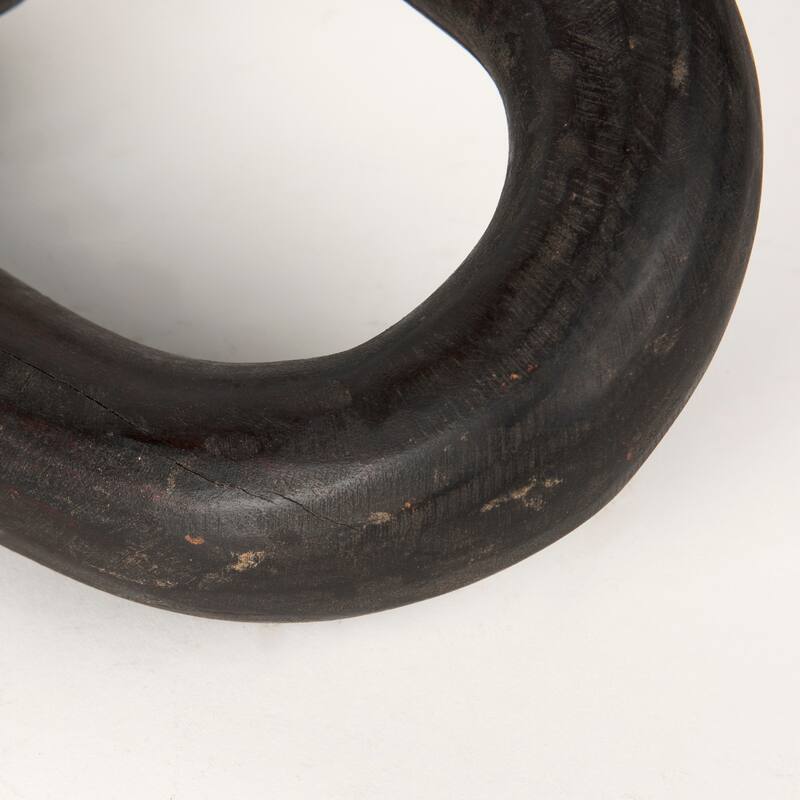 Tayla Large Black-Brown Wood Chain Link - 9.5L x 2.0W x 21.0H