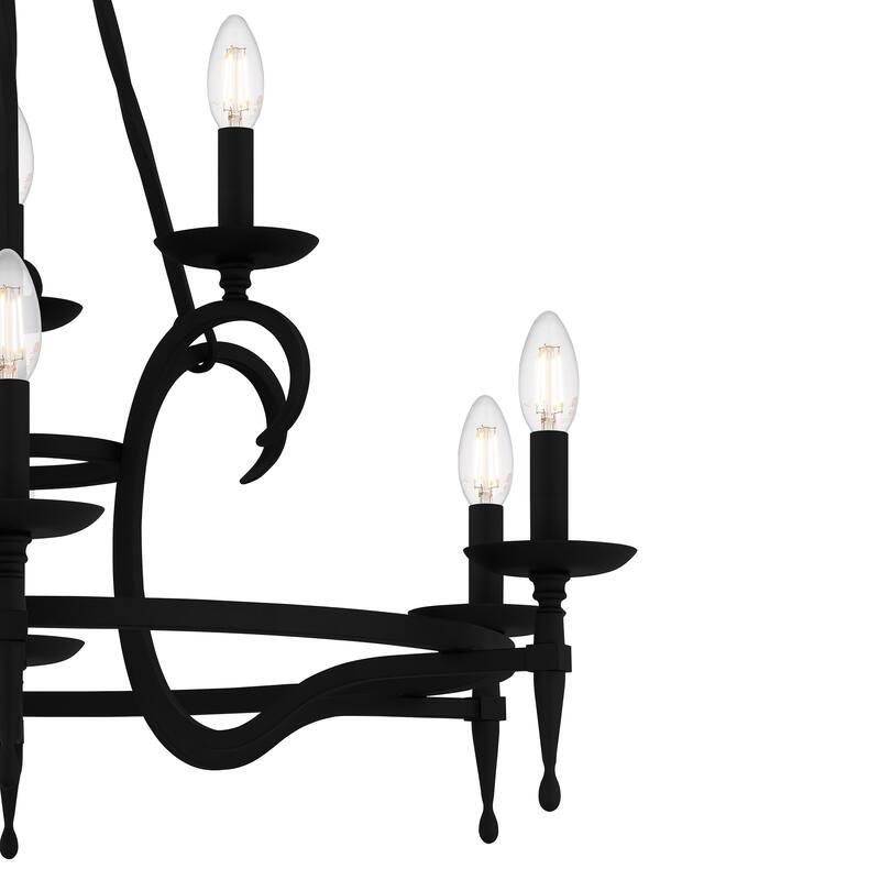 Octavia 9-Light Earth Black Chandelier