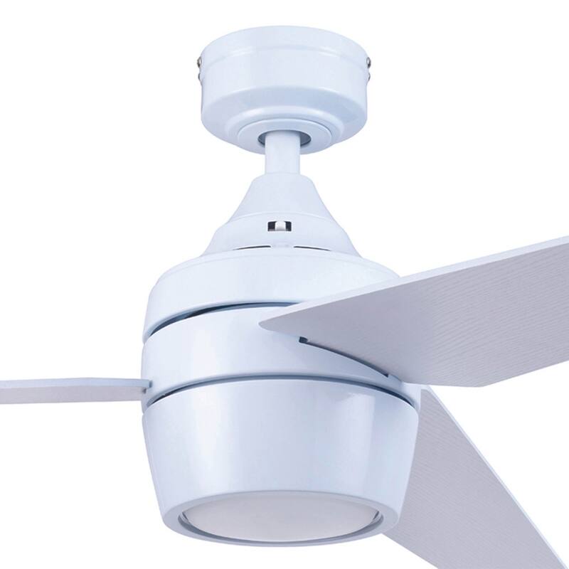 52" Honeywell Eamon Bright White Modern Indoor LED Ceiling Fan with Light, Remote Control