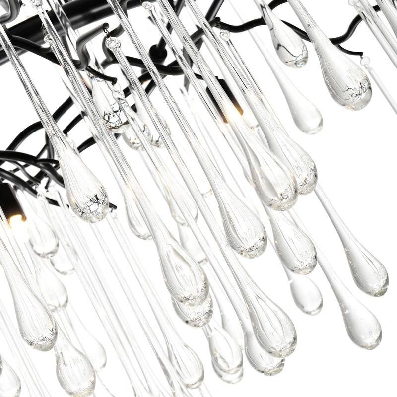 Anita 12 Light Chandelier With Black Finish