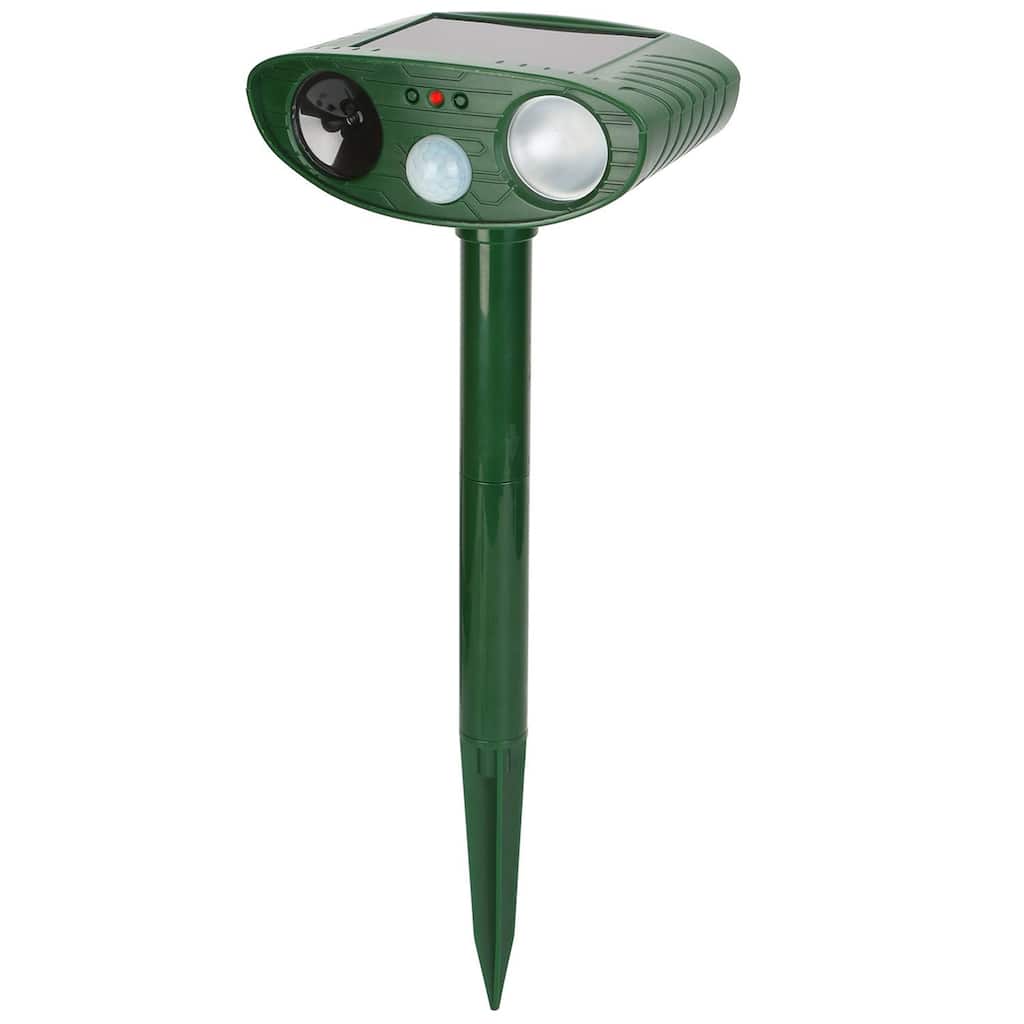 Solar Ultrasonic Animal Repeller PIR Motion Sensor Animal Repellent Chaser IPX4 Waterproof