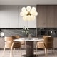 preview thumbnail 12 of 56, 18-Light Cluster Blue Glass Bubble Chandelier - 25in Wide Gold