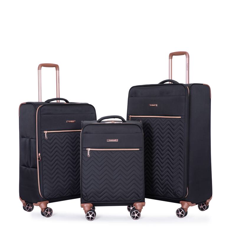 4-Piece Set (16/20/24/28) ,Softshell Suitcase Spinner Wheels Terylene Lightweight Luggage Sets
