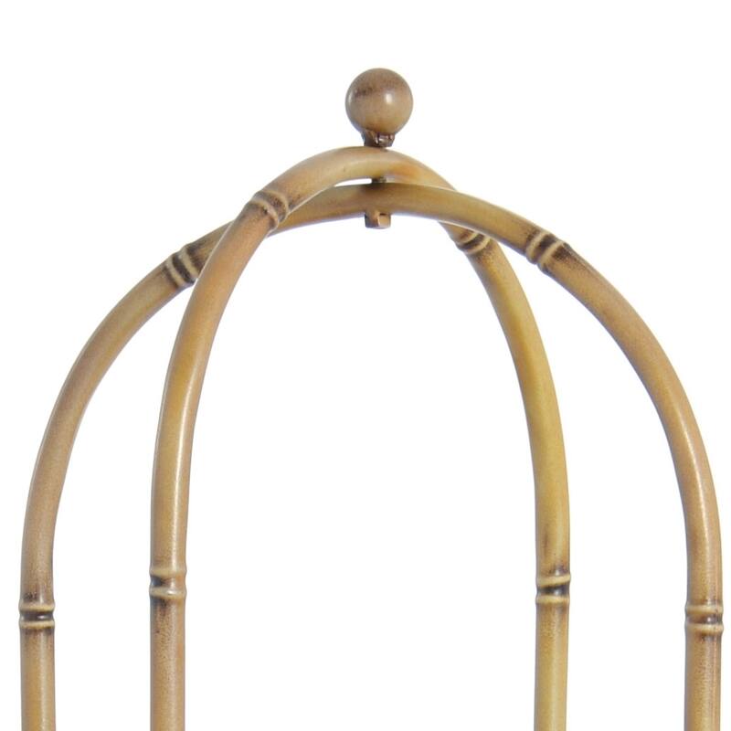 Arched Metal Plant Stand or Shelf with Removable Rattan Trays