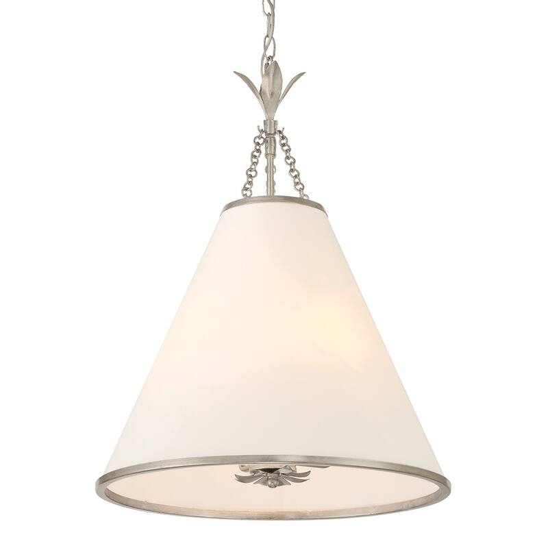 Crystorama Lighting Group 564 Broche 4 Light 18" Wide Pendant with - Antique Silver