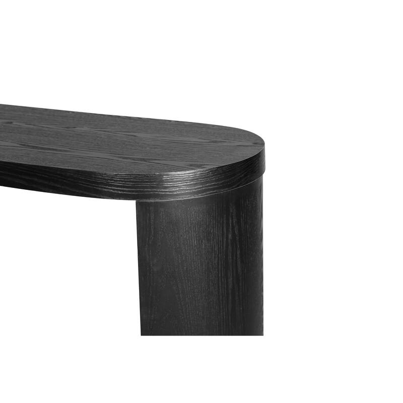 60" Entryway Table Oval Console Tables with Curved Support Legs - Available Installation Inward-facing or Outward-facing