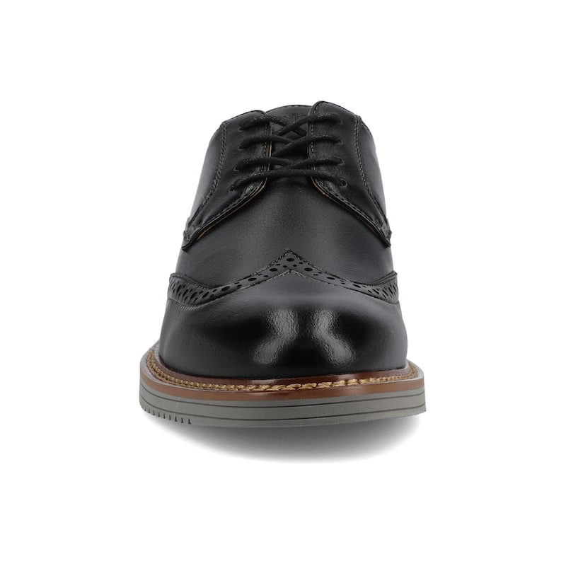 Vance Mens Lorenzo Wingtip Hybrid Casual Dress Shoe - Black - 9.5