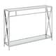 preview thumbnail 2 of 5, Convenience Concepts Oxford Chrome Console Table with Shelf